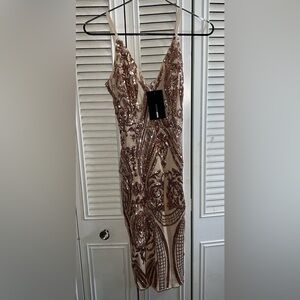 Long Fashion Nova Dress- Ashe Sequin Dress